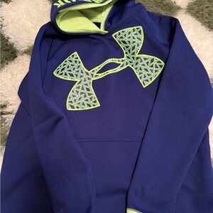 Under Armour Blue Sweatshirt with Geometric Logo